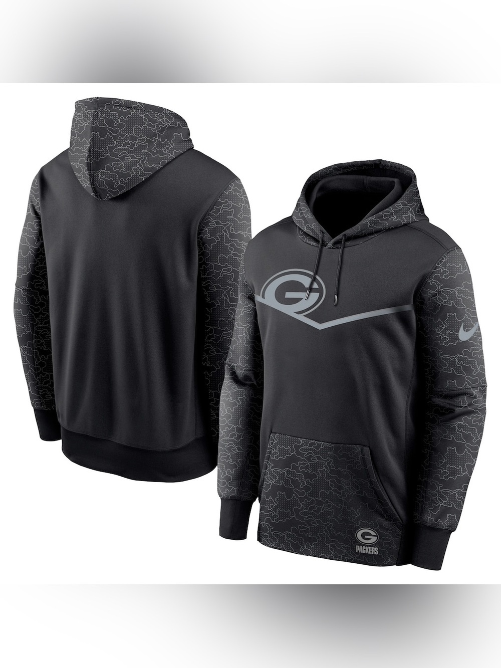 Nike Green Bay Packers RFLCTV Chevron Pullover Hoodie $128 XXL football NFL